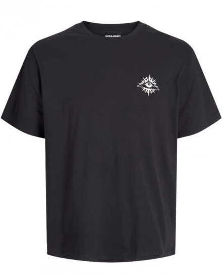  Jack & Jones Jackie Crew Neck T-Shirt Black - Trička - Trička nadměrné velikosti - 2XL-14XL