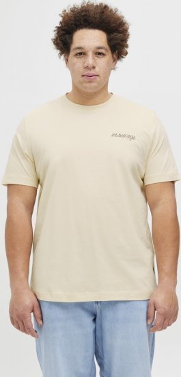 Jack & Jones Boston Photo Crew Neck T-Shirt Antique White - Trička - Trička nadměrné velikosti - 2XL-14XL