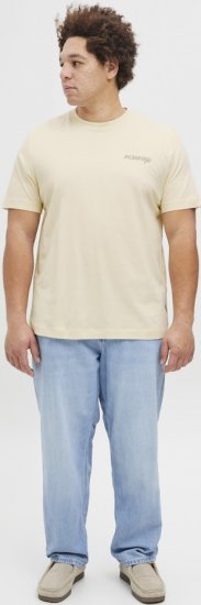 Jack & Jones Boston Photo Crew Neck T-Shirt Antique White - Trička - Trička nadměrné velikosti - 2XL-14XL
