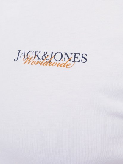 Jack & Jones Boston Photo Crew Neck T-Shirt Bright White - Trička - Trička nadměrné velikosti - 2XL-14XL