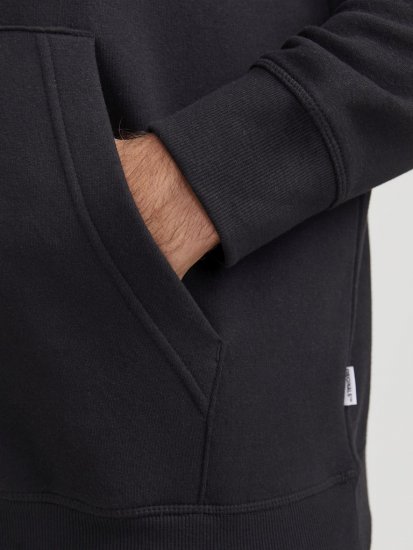 Jack & Jones Frederiksberg Box Script Hoodie Black - Mikiny & mikiny s kapucí - Mikiny & Mikiny s kapucí 2XL-12XL