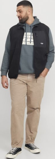 Jack & Jones Frederiksberg Box Script Hoodie Grey - Mikiny & mikiny s kapucí - Mikiny & Mikiny s kapucí 2XL-12XL