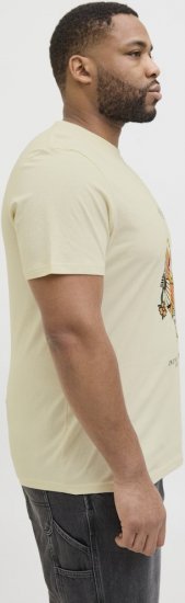 Jack & Jones Anatomy Skull Crew Neck T-Shirt Antique White - Trička - Trička nadměrné velikosti - 2XL-14XL