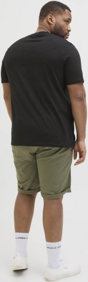 Jack & Jones Split Pocket Print T-Shirt Black - Trička - Trička nadměrné velikosti - 2XL-14XL