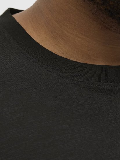 Jack & Jones Split Pocket Print T-Shirt Black - Trička - Trička nadměrné velikosti - 2XL-14XL