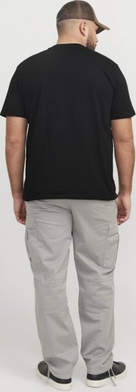 Jack & Jones Tarmac Camo Crew Neck T-Shirt Black - Trička - Trička nadměrné velikosti - 2XL-14XL