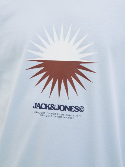 Jack & Jones Vira Branding Crew Neck T-Shirt Skyway - Trička - Trička nadměrné velikosti - 2XL-14XL