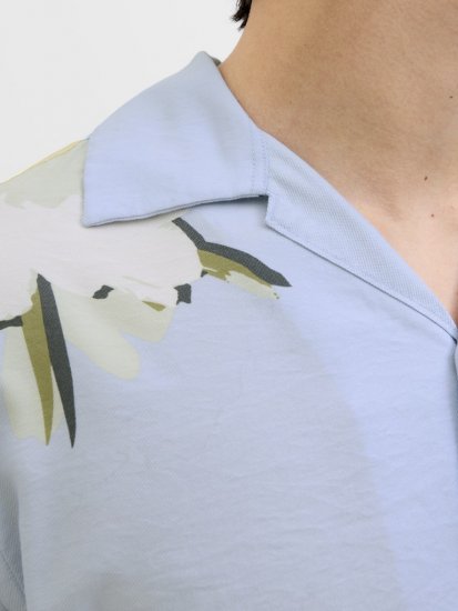 Jack & Jones Vira Marshall AOP Short Sleeve Shirt Skyway - Košile - Košile 2XL-10XL