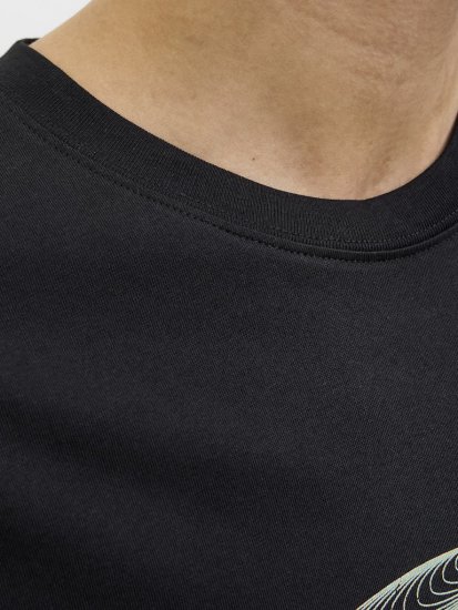 Jack & Jones Calma Crew Neck T-Shirt Black - Trička - Trička nadměrné velikosti - 2XL-14XL