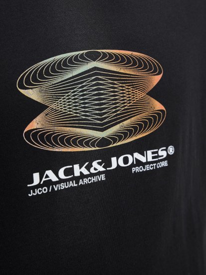 Jack & Jones Calma Crew Neck T-Shirt Black - Trička - Trička nadměrné velikosti - 2XL-14XL