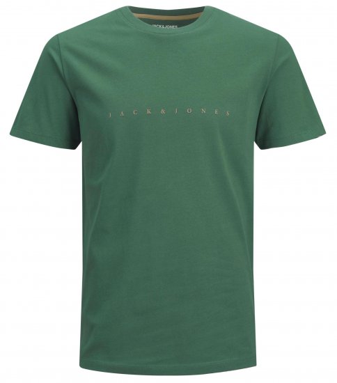 Jack & Jones JJFONT T-Shirt Green - Trička - Trička nadměrné velikosti - 2XL-14XL