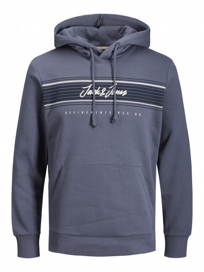 Jack & Jones JJLEO SWEAT Hoodie Gray - Mikiny & mikiny s kapucí - Mikiny & Mikiny s kapucí 2XL-12XL