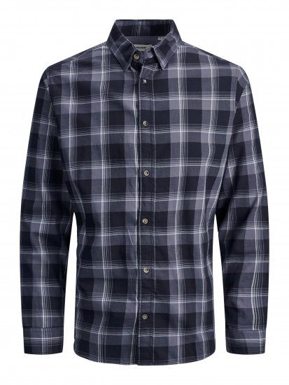 Jack & Jones JJPLAIN LOGAN Shirt Navy - Košile - Košile 2XL-10XL