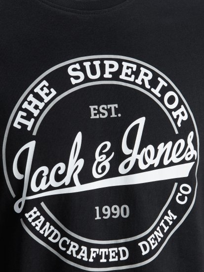 Jack & Jones JJBRAT T-Shirt Black - Trička - Trička nadměrné velikosti - 2XL-14XL