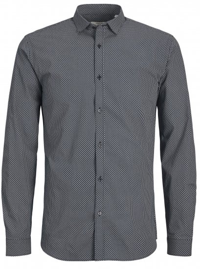 Jack & Jones JPRBLACARDIFF Print LS Shirt Navy - Košile - Košile 2XL-10XL