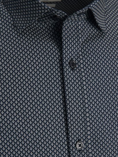 Jack & Jones JPRBLACARDIFF Print LS Shirt Navy - Košile - Košile 2XL-10XL