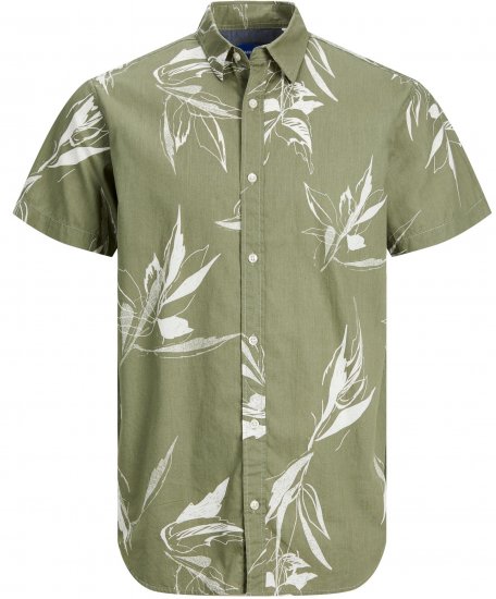 Jack & Jones JORCRAYON AOP Shirt Green - Košile - Košile 2XL-10XL
