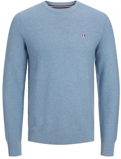 Jack & Jones JPRBLUROY Knitted Sweater Faded Denim - Mikiny & mikiny s kapucí - Mikiny & Mikiny s kapucí 2XL-12XL