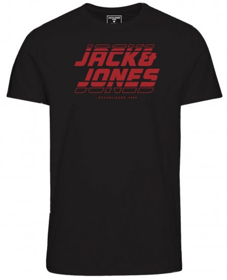Jack & Jones JCOELLIOT T-Shirt Black - Trička - Trička nadměrné velikosti - 2XL-14XL