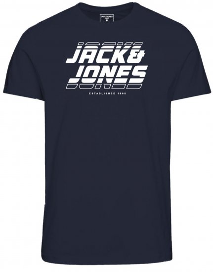 Jack & Jones JCOELLIOT T-Shirt Navy Blazer - Trička - Trička nadměrné velikosti - 2XL-14XL