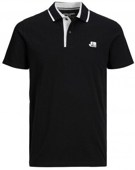 Jack & Jones JCOLOGAN Polo Black - Polokošile - Polokošile 2XL-8XL - Trička s límečkem 2XL-8XL