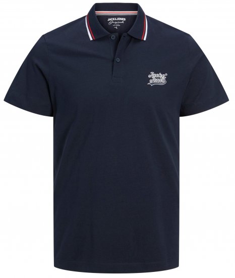 Jack & Jones JORTREVOR Polo Shirt Navy Blazer - Polokošile - Polokošile 2XL-8XL - Trička s límečkem 2XL-8XL