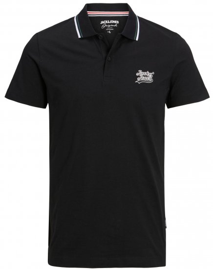 Jack & Jones JORTREVOR Polo Shirt Black - Polokošile - Polokošile 2XL-8XL - Trička s límečkem 2XL-8XL