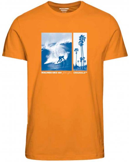 Jack & Jones JORBOOSTER T-Shirt Iceland Poppy - Trička - Trička nadměrné velikosti - 2XL-14XL