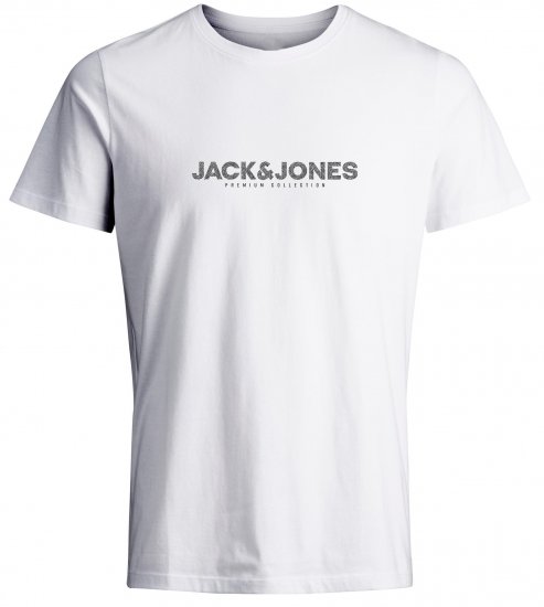 Jack & Jones JPRBLABOOSTER T-Shirt White - Trička - Trička nadměrné velikosti - 2XL-14XL