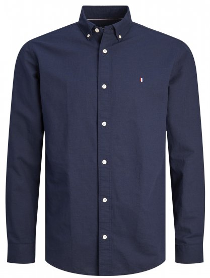 Jack & Jones JPRBLUSUMMER SHIELD LS Shirt Navy Blazer - Košile - Košile 2XL-10XL