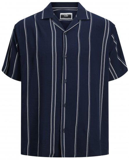 Jack & Jones JCOJEFF AOP Resort Shirt Navy Blazer - Košile - Košile 2XL-10XL