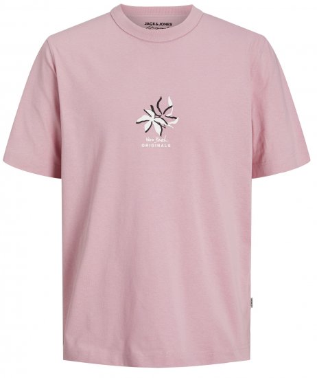 Jack & Jones JOREASTER ACTIVITY T-Shirt Pink Nectar - Trička - Trička nadměrné velikosti - 2XL-14XL