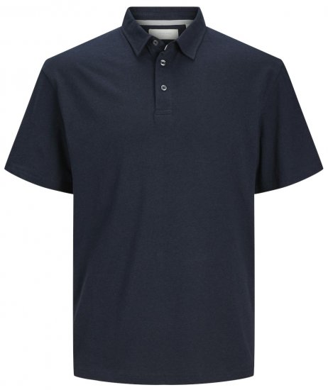 Jack & Jones JPRCC Soft Linen Blend Polo Night Sky - Polokošile - Polokošile 2XL-8XL - Trička s límečkem 2XL-8XL
