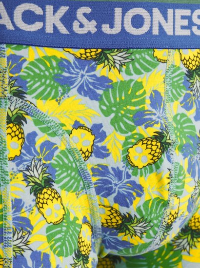 Jack & Jones JACPINEAPPLE SKULL TRUNKS 3 PACK Palace Blue - Spodní prádlo - Spodní Prádlo Nadměrné Velikosti 2XL-8XL