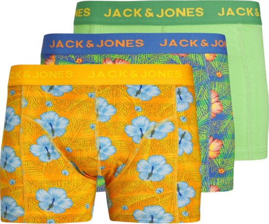 Jack & Jones JACHAWAII TRUNKS 3 PACK Palace Blue - Spodní prádlo - Spodní Prádlo Nadměrné Velikosti 2XL-8XL