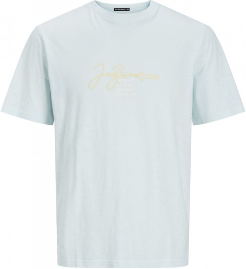 Jack & Jones JORARUBA BRANDING TEE SS CREW NECK Skylight - Trička - Trička nadměrné velikosti - 2XL-14XL