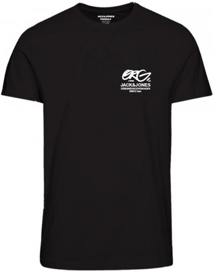 Jack & Jones JORARUBA TEE SS CREW NECK Black - Trička - Trička nadměrné velikosti - 2XL-14XL