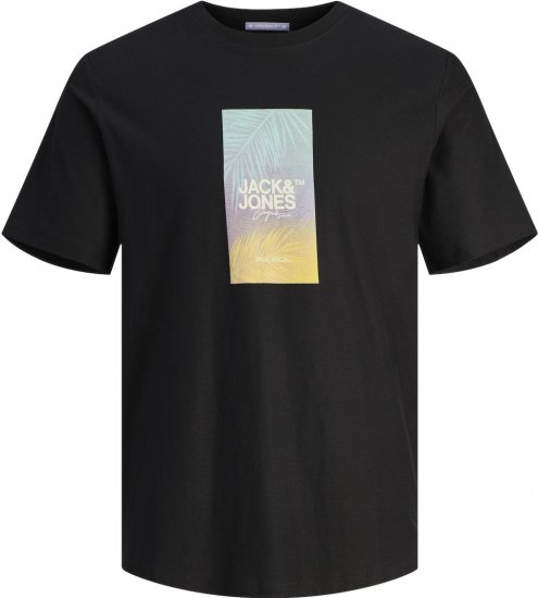 Jack & Jones JORARUBA Sunset Branding T-shirt Black - Trička - Trička nadměrné velikosti - 2XL-14XL