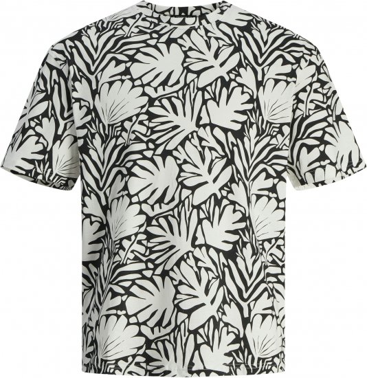 Jack & Jones JORMARBELLA T-Shirt Cloud Dancer/Black - Trička - Trička nadměrné velikosti - 2XL-14XL