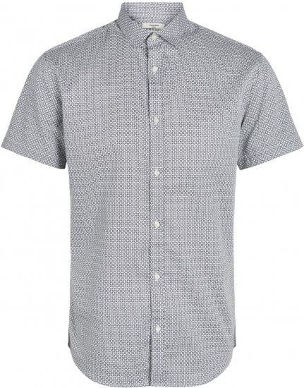 Jack & Jones JPRBLACARDIFF PRINT SHIRT S/S White - Košile - Košile 2XL-10XL