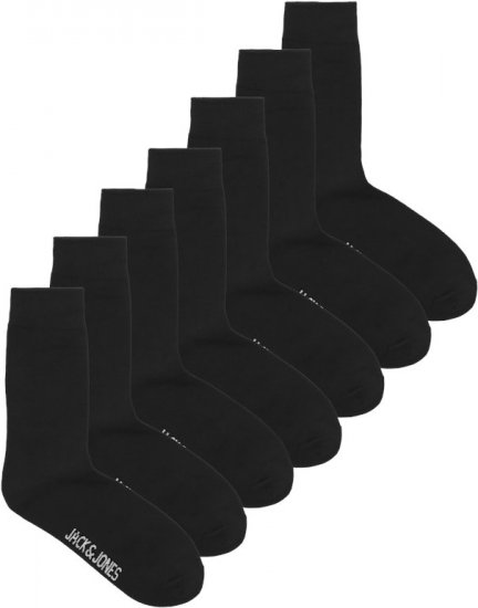 Jack & Jones RAFAEL Socks 7-Pack Black - Spodní prádlo - Spodní Prádlo Nadměrné Velikosti 2XL-8XL