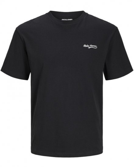 Jack & Jones Zekiel Crew Neck T-Shirt Black - Trička - Trička nadměrné velikosti - 2XL-14XL