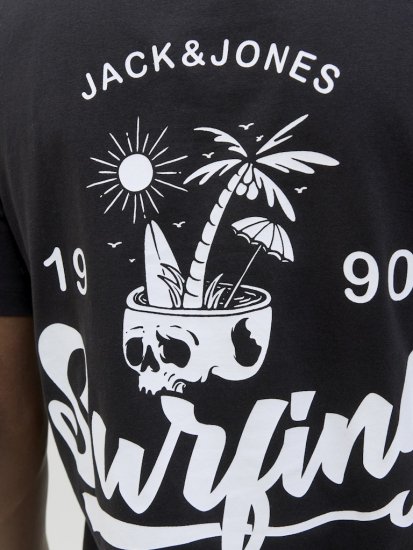 Jack & Jones Zekiel Crew Neck T-Shirt Black - Trička - Trička nadměrné velikosti - 2XL-14XL