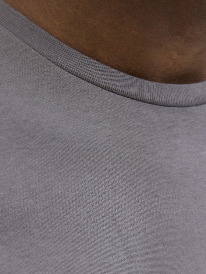 Jack & Jones Jaxon Crew Neck T-Shirt Castlerock - Trička - Trička nadměrné velikosti - 2XL-14XL