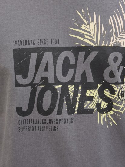 Jack & Jones Jaxon Crew Neck T-Shirt Castlerock - Trička - Trička nadměrné velikosti - 2XL-14XL