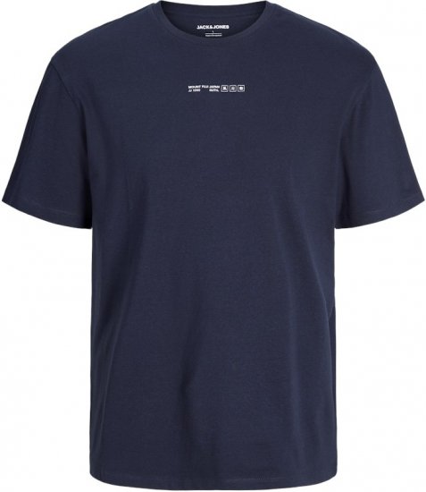 Jack & Jones Ayce Crew Neck T-Shirt Blue - Trička - Trička nadměrné velikosti - 2XL-14XL