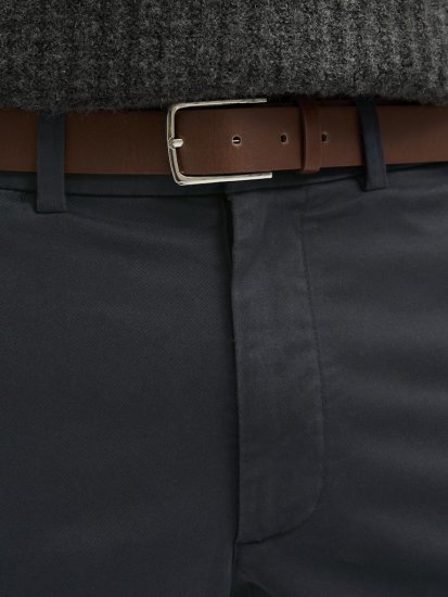 Jack & Jones Ollie Franco Chino Pants with Belt Dark Navy - Džíny & kalhoty - Džíny a Kalhoty - W40-W70