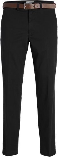 Jack & Jones Ollie Franco Chino Pants with Belt Black - Džíny & Kalhoty - Džíny a Kalhoty - W40-W70