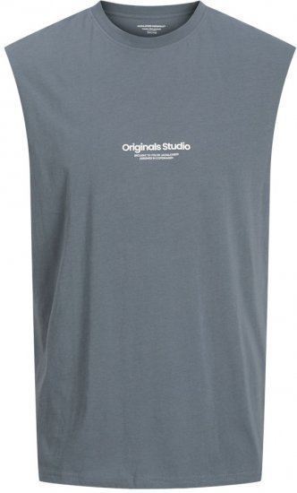 Jack & Jones VESTERBRO Sleeveless T-Shirt Stormy Weather - Trička - Trička nadměrné velikosti - 2XL-14XL