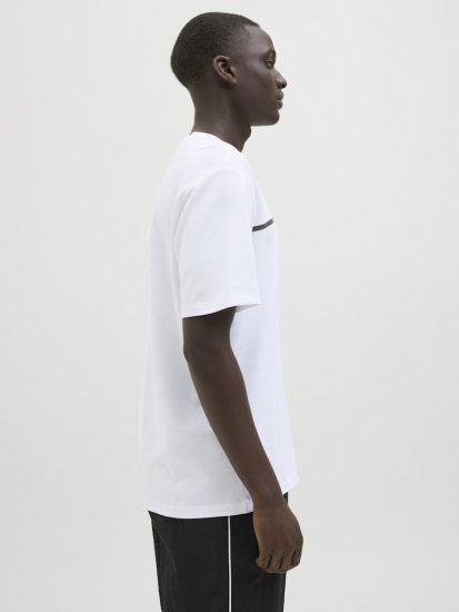 Jack & Jones FUSION Full Branding T-Shirt Bright White - Trička - Trička nadměrné velikosti - 2XL-14XL